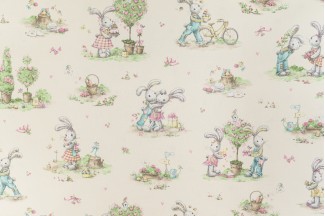 Обои желтые виниловые детские Артекс Зайки арт. 10490-02 Обои виниловые де