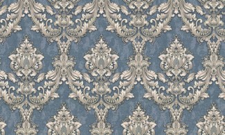 Обои синие виниловые Дамаск Треббьяно арт. 10332-06 Обои синие винило