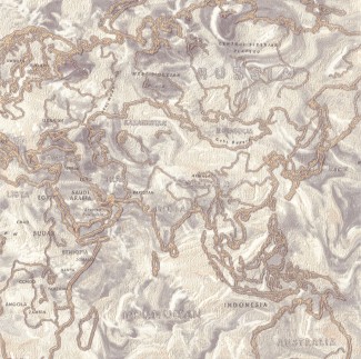 Обои серые с изображением карты виниловые Ornamy Tour арт. 8029-12 Обои виниловые с