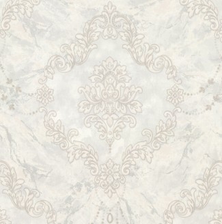 Обои белые Дамаск Euro Decor виниловые Molinard арт. 9095-00 Обои белые Дамаск