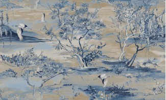 Обои синие с изображением природы SIRPI винил Пейзаж арт. 10372-06 Обои синие вимнил