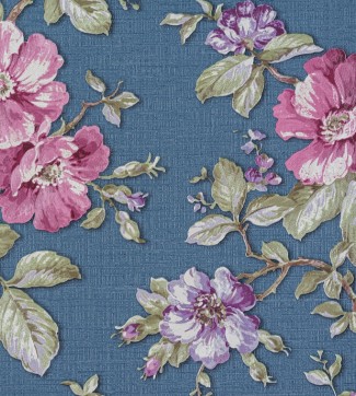 Обои синие с крупными цветами Артекс винил Рошель арт. 10338-05 Обои синие с круп