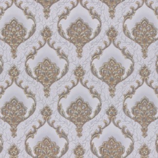 Обои Дамаск серый Euro Decor виниловые Romanov арт.7137-24 Обои Дамаск серый