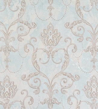 Обои голубые Дамаск виниловые Тесоро арт. 10549-04 Обои голубые Дама