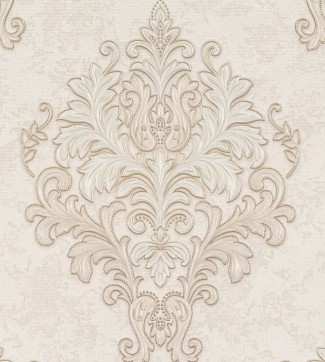 Обои бежевые флизелиновые с рисунком дамаск арт 10506-02 Обои бежевые флиз