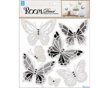 RKA 6603 (бабочки-стразы черные с серебром)