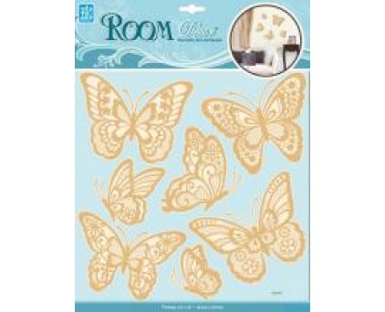 CBA 1407 (мерцающие бабочки – золото)