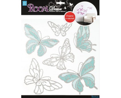 RDA 7704(бабочка-стразы бирюзовые)