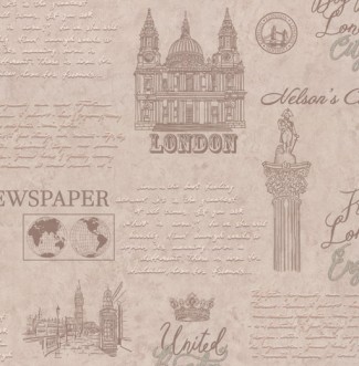 Обои коричневые London арт. 9099-21 Обои коричневые L