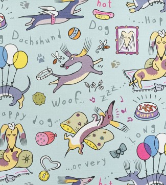 Обои голубые с та