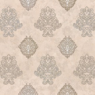 Обои Дамаск бежевый Euro Decor виниловые Allegra арт.9106-01 Обои Дамаск бежев