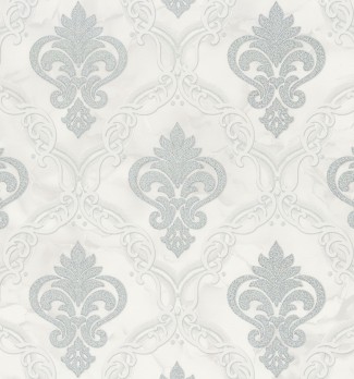 Обои белые Дамаск Euro Decor виниловые Marquise арт. 9097-00 Обои белые Дамаск