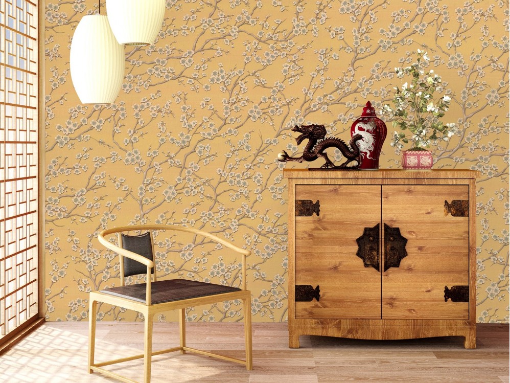 Обои розовые с розовыми цветами вишни Артекс винил Вишня арт. 10316-04