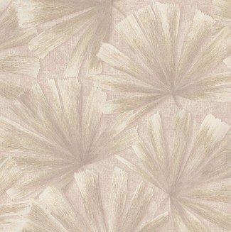Обои бежевые с имитацией пальмового листа Rhapis арт. 7128-01 Обои бежевые с им