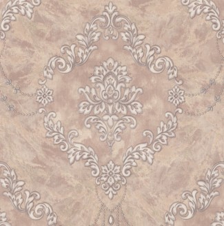 Обои коричневые Дамаск Euro Decor виниловые Molinard арт. 9095-12 Обои коричневые Д