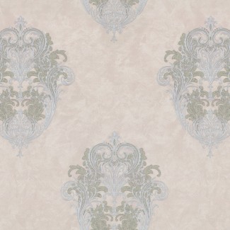 Обои Дамаск на бежевом фоне Euro Decor виниловые Prince арт.9116-02 Обои Дамаск на бе