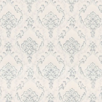 Обои Дамаск белый Euro Decor виниловые Romanov арт.7137-00 Обои Дамаск белый