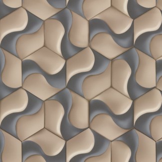 Обои бежевые геометрия Euro Decor виниловые Cube арт.7153-16 Обои бежевые геом