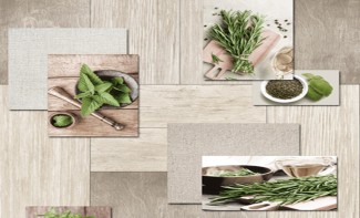 Обои серые с рисунком  Антураж Mint арт. 161044-13 Обои серые с рису