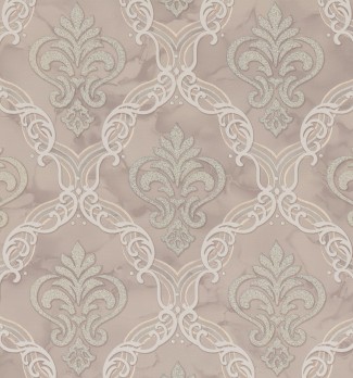 Обои коричневые Дамаск Euro Decor виниловые Marquise арт. 9097-12 Обои коричневые Д