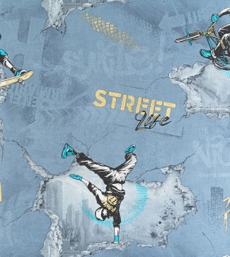 Обои синие график