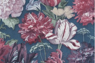 Обои синие с крупными цветами Артекс винил Голландские цветы арт. 10366-04 Обои синие с круп