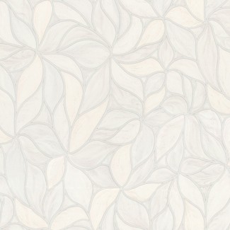 Обои крупные цветы на белом фоне Euro Decor виниловые Fractal арт. 7144-00 Обои крупные цвет