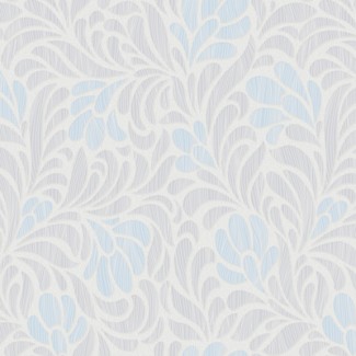 Обои виниловые голубые с цветами  Антураж Leaves арт. 167154-96 Обои виниловые го
