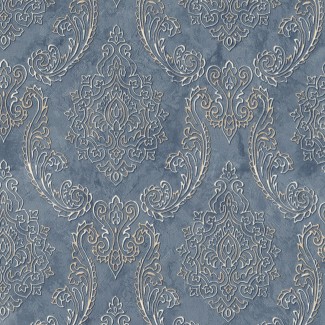 Обои синие Евро Декор виниловые на флизелиновой основе - Aisha арт. 9065-20 Синие обои Евро Д
