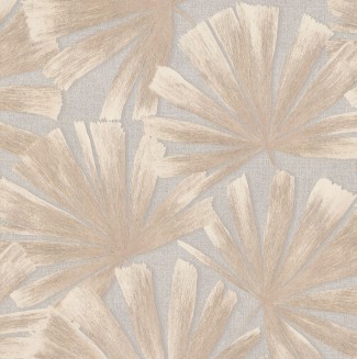 Обои серые с имитацией пальмового листа Rhapis арт. 7128-11 Обои серые с имит