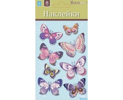 LCНPA 05008 Стикеры бабочки розовые - мини
