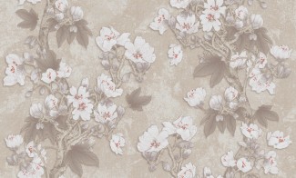 Обои коричневые с крупными цветами SIRPI винил Дерево арт. 10374-07 Коричневые винило