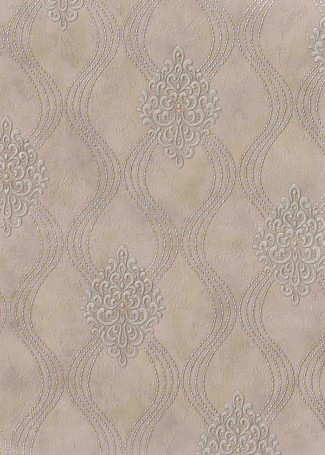 Обои серые виниловые дамаск Евро Декор Collier арт. 8017-12 Серые виниловые о