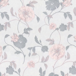Обои цветы на сером фоне Euro Decor виниловые Corsica арт.9112-17 Обои цветы на сер
