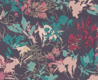 Обои черные с цветами Euro Decor виниловые Cosmea арт. 9080-22 Обои виниловые с