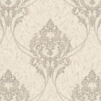 Обои бежевый дамаск Athena виниловые арт. 9134-02 Обои бежевый дама