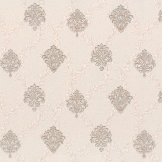 Обои мелкий Дамаск бежевый Euro Decor виниловые Romanov арт.7138-01 Обои мелкий Дамас