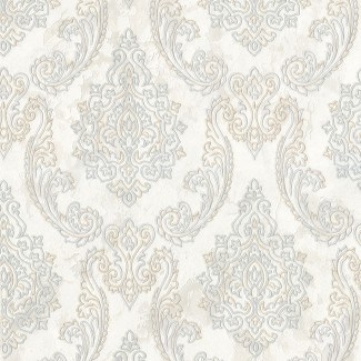 Обои белые Евро Декор виниловые на флизелиновой основе - Aisha арт. 9065-00 Обои Евро Декор с