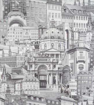 Обои город серый фон Артекс OVK Design Копенгаген арт. 10616-01 Обои город серый