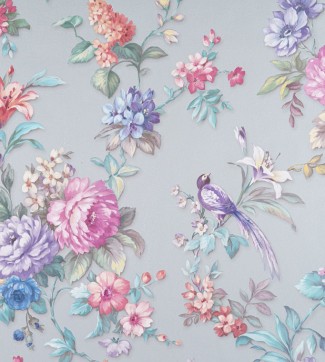 Обои серые с цветами Артекс Вивьен арт. 10686-04 Обои серые с цвет