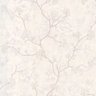 Обои цветы на белом фоне Euro Decor виниловые Blooming арт. 7142-00 Обои цветы на бел