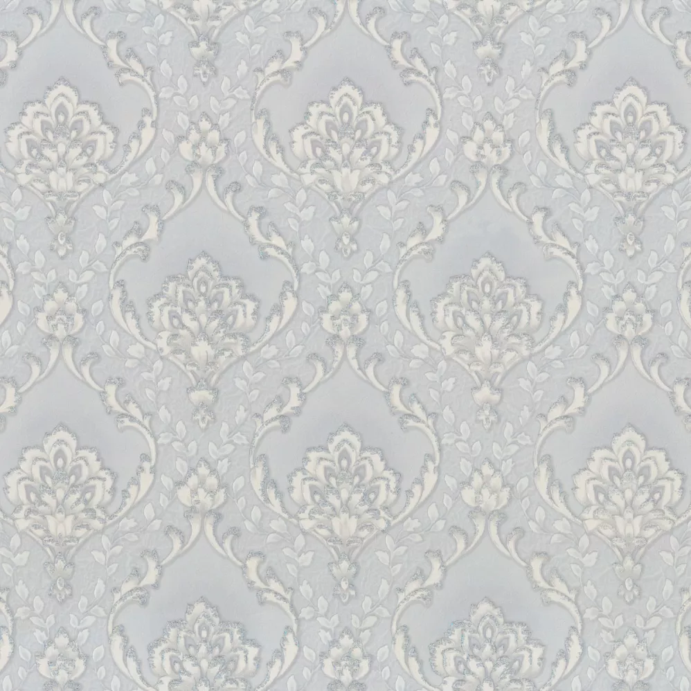 Обои Дамаск серый Euro Decor виниловые Romanov арт.7137-11